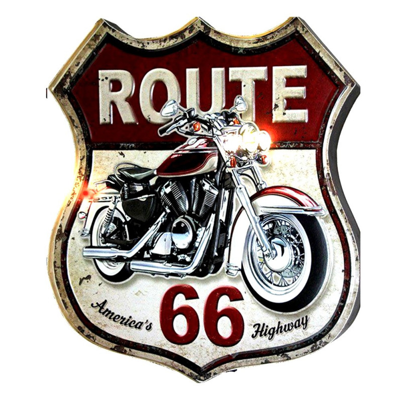 Nástěnná kovová cedule Route 66 - 30*1*35 cm