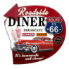 Nástěnná kovová cedule Diner Route 66 - 56*1*54 cm