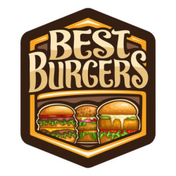 Nástěnná kovová cedule Best Burgers - 38*1*45 cm