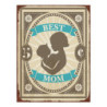 Nástěnná kovová cedule Best Mom - 25*1*33 cm