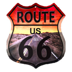 Nástěnná kovová cedule Route 66 - 45*1*50 cm