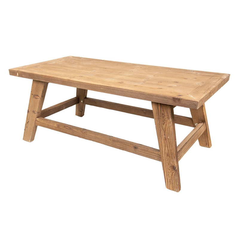 Hnědý dřevěný antik odkládací konferenční stůl Patto - 120*60*48 cm