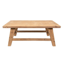 Hnědý dřevěný antik odkládací konferenční stůl Patto - 120*60*48 cm