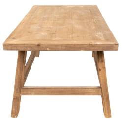 Hnědý dřevěný antik odkládací konferenční stůl Patto - 120*60*48 cm