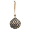 Měděná antik skleněná ozdoba Hexagon Copper L - Ø 12*12 cm