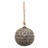 Měděná antik skleněná ozdoba Hexagon Copper XL - Ø 15*15 cm