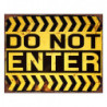 Černo-žlutá nástěnná kovová cedule Do Not Enter - 25*1*20 cm