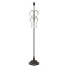 Hnědá kovová antik stojací lampa s kamínky Inia - Ø 24*147 cm/ E27 /MAX 60W