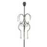 Hnědá kovová antik stojací lampa s kamínky Inia - Ø 24*147 cm/ E27 /MAX 60W