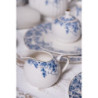 Porcelánová cukřenka a mlékovka talíř s modrými květy Blue Flowers - 11*9*8 / Ø 9*9 cm