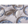 Porcelánový šálek s podšálkem s modrými květy Blue Flowers - 12*9*5 cm / Ø 15*2 cm / 200ml
