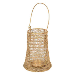 Měděná antik drátěná lucerna Vanessa - Ø15*21 cm