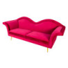 Červená sametová sofa Evalynn - 215*73*85 cm