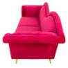 Červená sametová sofa Evalynn - 215*73*85 cm