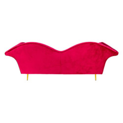 Červená sametová sofa Evalynn - 215*73*85 cm