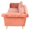 Růžová sametová sofa Evalynn - 215*73*85 cm