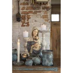 Tyrkysová antik skleněná vánoční koule XL - Ø 20*20 cm