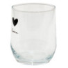 Sklenička se srdíčkem Love Birds - Ø 8*9 cm / 300 ml