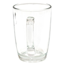 Skleněný hrnek se srdíčkem Love Birds - 11*8*11 cm / 300 ml