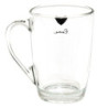 Skleněný hrnek se srdíčkem Love Birds - 11*8*11 cm / 300 ml