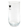 Sklenička se srdíčkem Love Birds - Ø 6*14 cm / 280ml