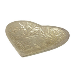 Zlatá kovová mistička ve tvaru srdce Fanci Heart - 11*11*1,5 cm