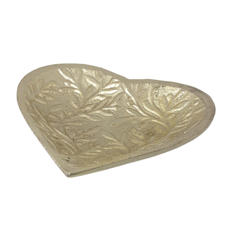 Zlatá kovová mistička ve tvaru srdce Fanci Heart - 11*11*1,5 cm