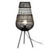 Černá antik drátěná stolní lampa Daionne - Ø 20*59 cm E27/max 1*40W