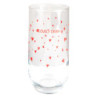 Sklenička s červenými srdíčky A Lovely Drink - Ø 6*14 cm / 280 ml