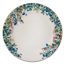 Porcelánový dezertní talíř s květy Floweries - Ø 21*2 cm