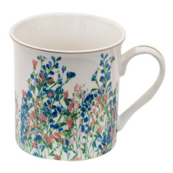 Porcelánový hrnek s květy Floweries - 12*9*9 cm / 330 ml