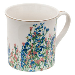 Porcelánový hrnek s květy Floweries - 12*9*9 cm / 330 ml
