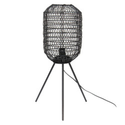 Černá antik drátěná stolní lampa Gione - Ø 21*63 cm E27/max 1*40W