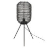 Černá antik drátěná stolní lampa Gione - Ø 21*63 cm E27/max 1*40W