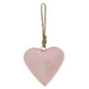 Růžové závěsné kovové srdce se zdovením Heartic - 12*2*12 cm
