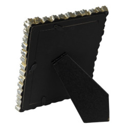 Stříbrný antik fotorámeček s kytičkami - 15*2*20 cm / 10*15 cm