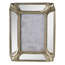 Zlatý antik fotorámeček se zrcadlem - 17*2*22 cm/ 10*15 cm