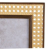 Hnědý fotorámeček s designem ratanovým výpletem - 18*1*23 cm / 10*15 cm