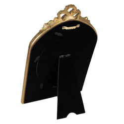 Zlatý fotorámeček s patinou a mašlí - 18*2*28 cm/ 13*18 cm