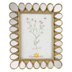 Zlatý fotorámeček s patinou Drops - 19*2*24 cm / 13*18 cm