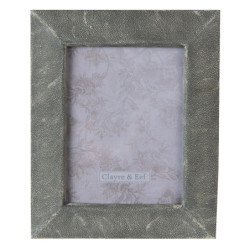 Šedý antik fotorámeček s plastickým okrajem - 23*2*28 cm / 15*20 cm