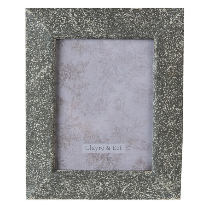 Šedý antik fotorámeček s plastickým okrajem - 23*2*28 cm / 15*20 cm