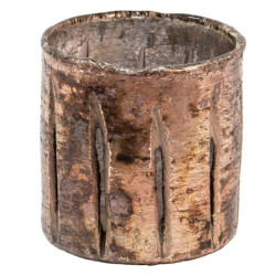 Růžovo-zlatý skleněný svícen na čajové svíčky - Ø 9*9 cm
