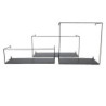 Set 3ks černá antik nástěnná polička - 55*20*25 / 50*16*15 / 40*18*40 cm