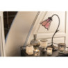 Stolní lampa Tiffany FlowerArc pink - 30*17*48 cm E14/max 1*25W