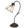 Stolní lampa Tiffany FlowerArc pink - 30*17*48 cm E14/max 1*25W