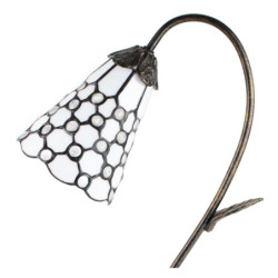 Stolní Tiffany lampa kamínky TransparentEye - 30*17*48 cm E14/max 1*25W