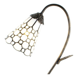 Stolní Tiffany lampa kamínky TransparentEye - 30*17*48 cm E14/max 1*25W