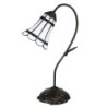 Stolní Tiffany lampa hnědé pruhy BrownLine - 30*17*48 cm E14/max 1*25W