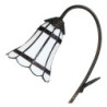 Stolní Tiffany lampa hnědé pruhy BrownLine - 30*17*48 cm E14/max 1*25W